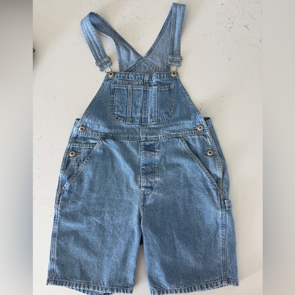 GAP Light Blue Denim Overalls kids L 9/10